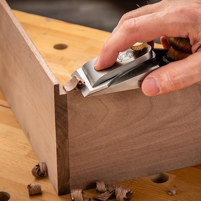 Rockler Bench Dog Small Chisel Plane - Durable Flush Plane w/Hardened Blade & Open Front - Precise Woodworking Tools for Trimming & Shaving - Perfect Craft Tools Kit w/Case