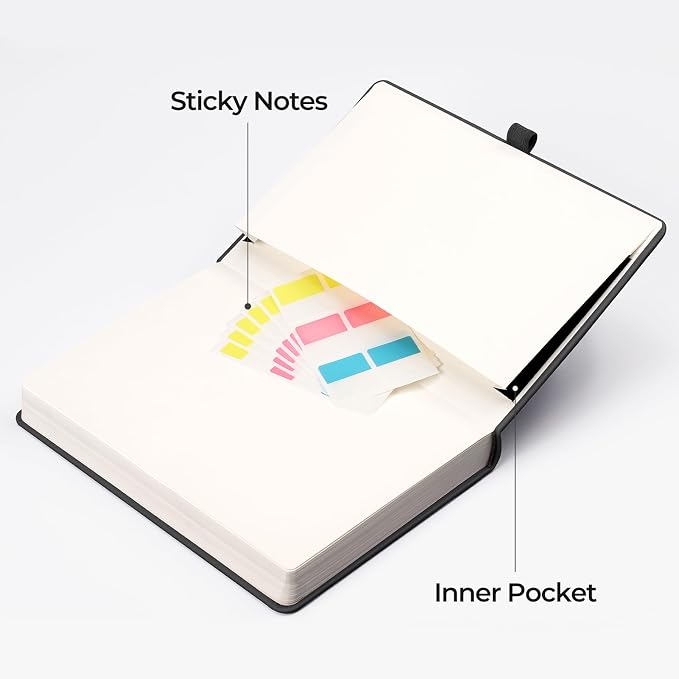 EMSHOI Lined Journal Notebook, 320 Numbered Pages, A5 Size | Leather Hardcover - Image 9