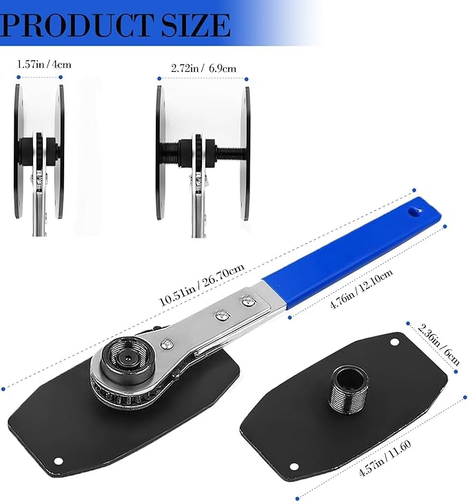 Brake Caliper Compression Tool, Caliper Piston Compressor Tool, Brake Pad Spreader, 5 in 1 Universal 360° Ratcheting System with 2 Brake Caliper Hooks, 2 Brake Disc Lubricant