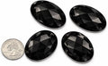 40x30mm Jet Black H101 Large Flat Back Oval Acrylic Rhinestones Cosplay Costume by Allstarco