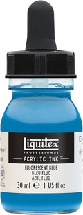 Liquitex Professional Acrylic Ink, 1-oz Jar, Fluorescent Blue by Liquitex