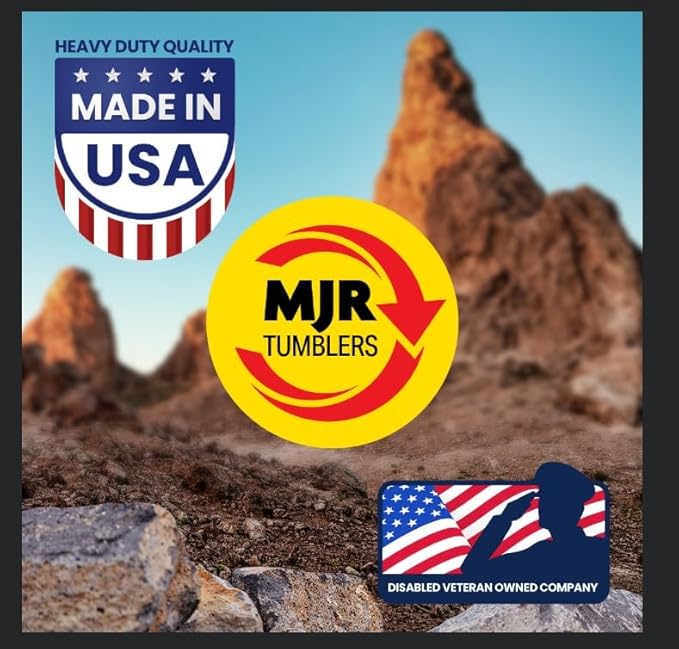 Refill Grit Kit w MJR Tumblers Premium Quality Extreme Polish 12,000 Grit Sub Micron Aluminum Oxide Polish for Unparalleled Results. For 3lb Rock Tumblers w Silicon Carbide, Disabled and Veteran Owned