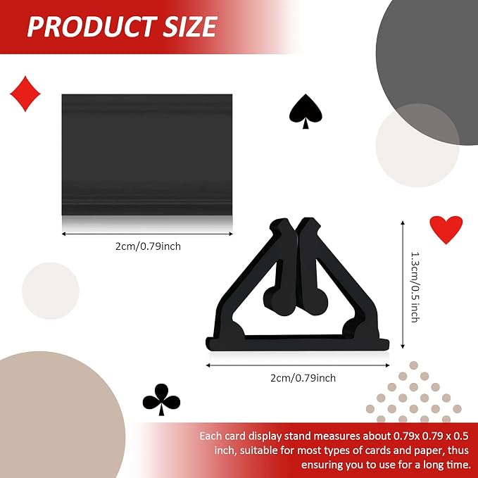 Maitys 24 Pcs Plastic Game Piece Card Stands Holder Plastic Board Pieces - Image 2