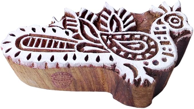 Royal Kraft Wooden Stamps DIY Fabric, Henna Printing Blocks THDtag048 by RoyalKraft