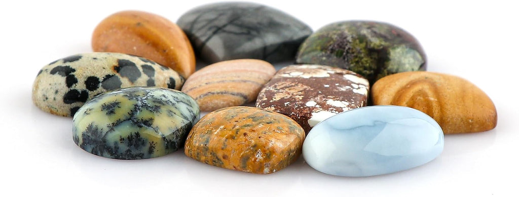10pcs, Natural Gemstone Cabochon, Wholesale Assorted Flatback Crystals - Image 4