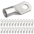SELTERM 25pcs 4/0 AWG (XL) 1/2" Stud Marine Grade Tinned Copper Battery Cable Lugs, 0000 Gauge Ring Terminals,UL Wire Lugs Electrical Battery Cable Ends, Tinned Copper Lugs Battery Terminal Connectors