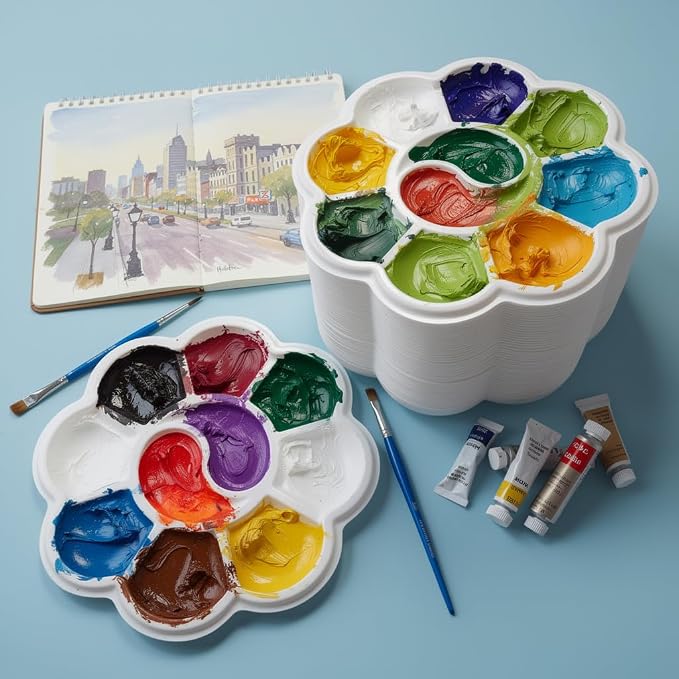 Paint Palettes, One Time Use Plastic, Paint Holder, DIY Craft Class - Image 4