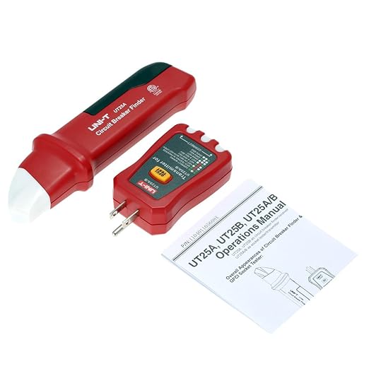 UNI-T UT25A Circuit Breaker Finder line Detector American Specification Socket Tester W/Analogue Receiver&LED Indicator Leakage Circuit Breaker