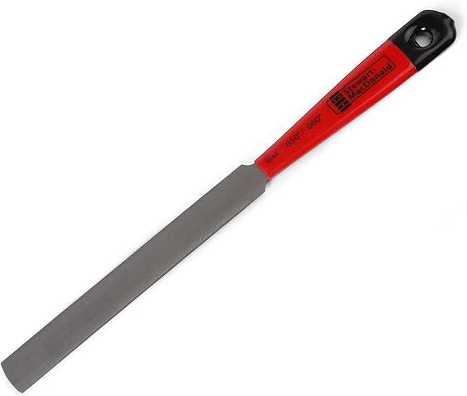 StewMac Double-Edge Nut Slotting File, 0.050" / 0.060" Cutting Thickness