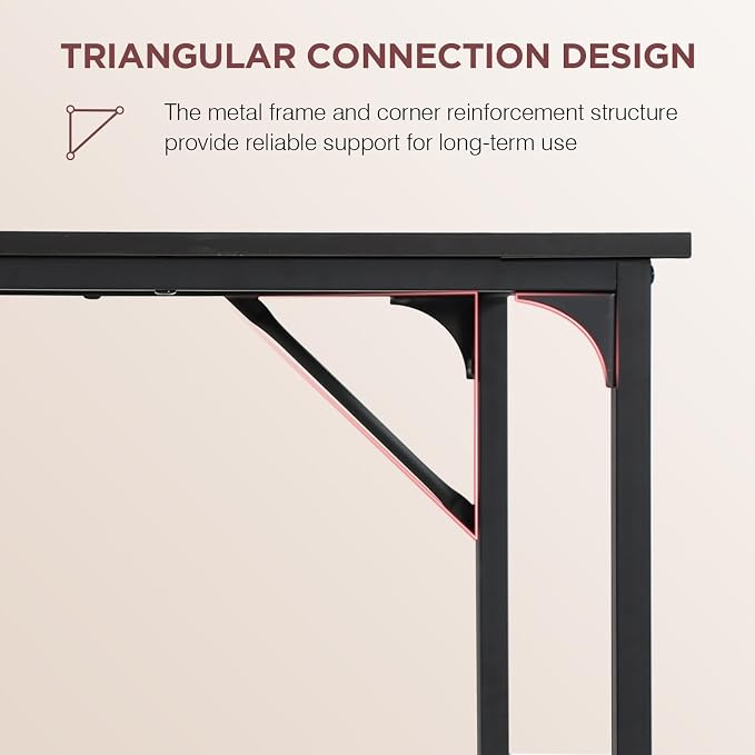 PayLessHere | 39 Inch Computer Desk | Black | Office Desk - Image 6