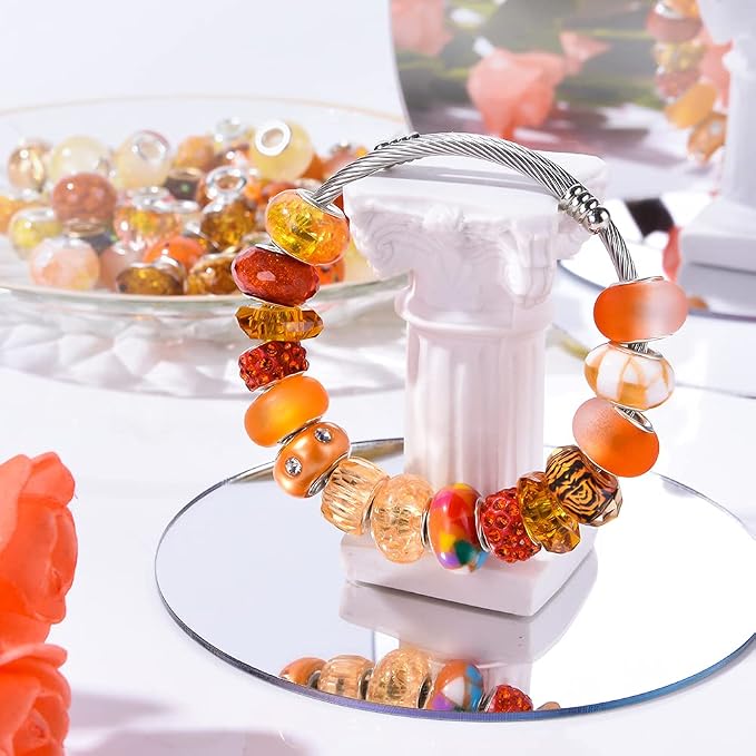 Aipridy European Large Hole Beads, Colorful Glass Charm Beads Set - Image 2