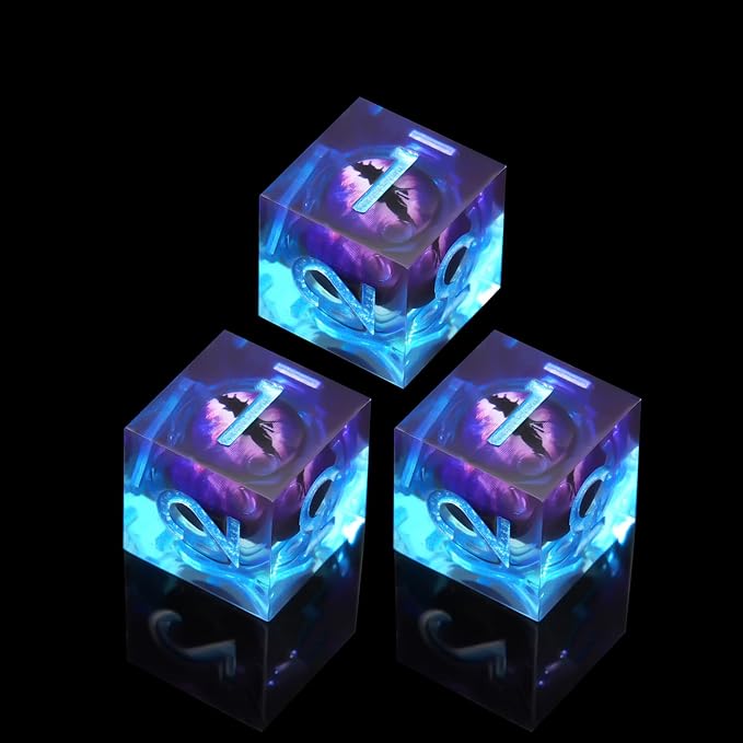 1Pcs D6 DND Dice with Resin Sharp Edge D&D Dice, Random Color and Style 6 Sided - Image 2