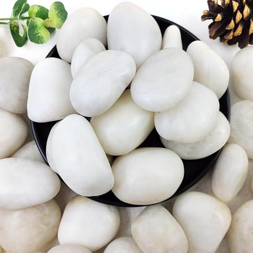 YISZM 5lbs White River Rocks, 2-3 Inch Natural Pebbles by YISZM-ForYourNaturalLife