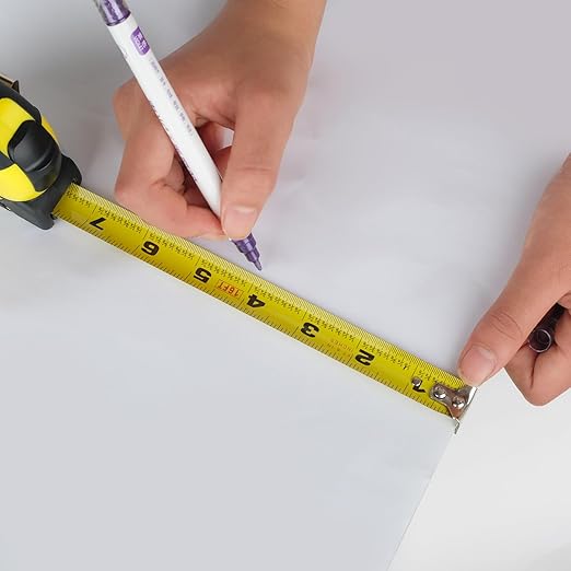 Auto-Lock Measuring Tape, 16-Feet (5M) Dual Side Retractable Tape Measure, 1/8 Fractions Easy Reading, MID Accuracy, for Electricians, Carpenter, Surveyors and Engineers, with Rubber Protective Casing