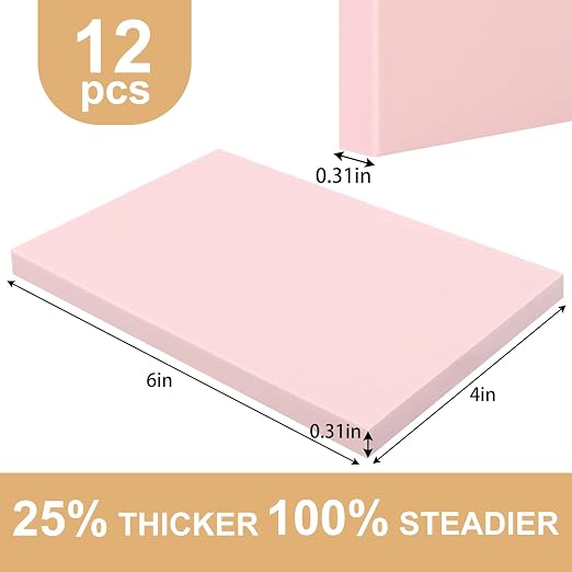 SGHUO 12pcs 4"x6" Pink Rubber Linoleum Blocks - Image 2