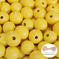 100 Pieces Yellow Wood Beads - 20mm by SMANTA