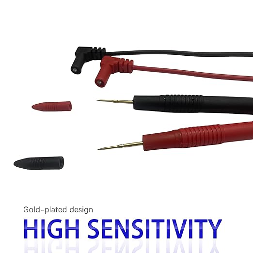 Multimeter Leads, 1000V 10A Meter Leads & Gold-Plated Needle Multimeter Probes