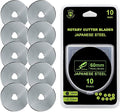 HEADLEY TOOLS 60mm Rotary Cutter Blades 10 Pack Fits Olfa, Replacement Rotary by HeadleyTools