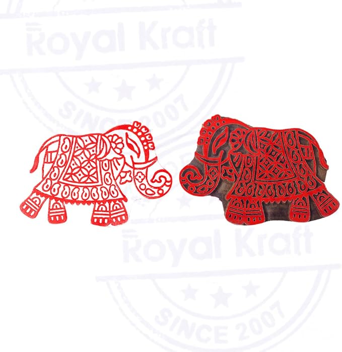 Royal Kraft Wooden Stamps DIY Fabric, Henna Printing Blocks THDtag062 - Image 4