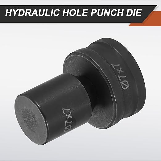 HARFINGTON Hydraulic Hole Punch Die 7x7mm Square Hole 40Cr Steel Electric Punching Kit for CH70 Electric Punching Machine, Black