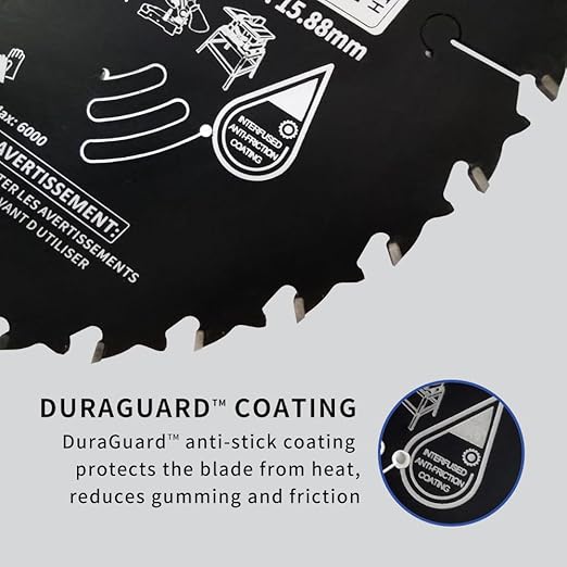 10 Inch 32T & 60T ATB Circular Saw Blades with 5/8 Inch Arbor for Miter/Table Saw, Combo Pack for General Purpose & Fine Finish Wood Cutting