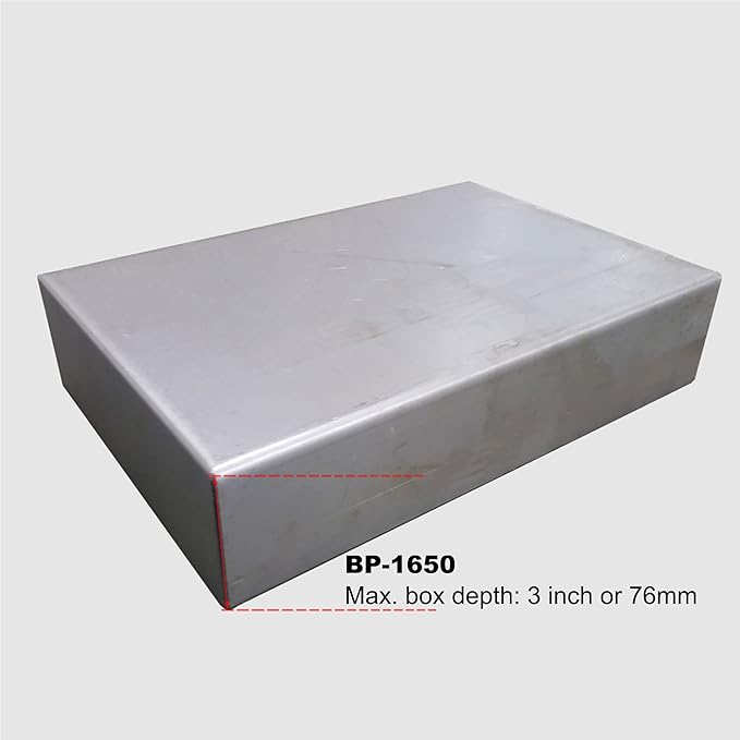KAKA INDUSTRIAL Box and Pan Brake, 50-Inch Sheet Metal Brake, 16-Gauge Capacity Metal Break, 4-Inch Box Depth, 5/8-Inch Beam Adjustment Press Brake BP-1650