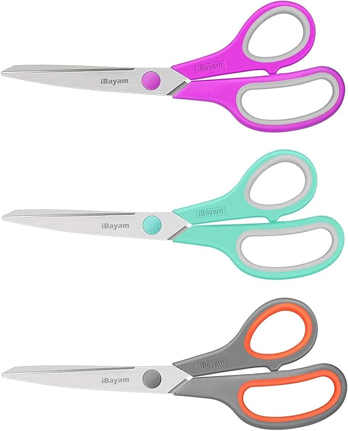 iBayam 24-Pack 8" Heavy Duty Scissors in Bulk, Ultra-Sharp, Comfort Grip | - Image 8