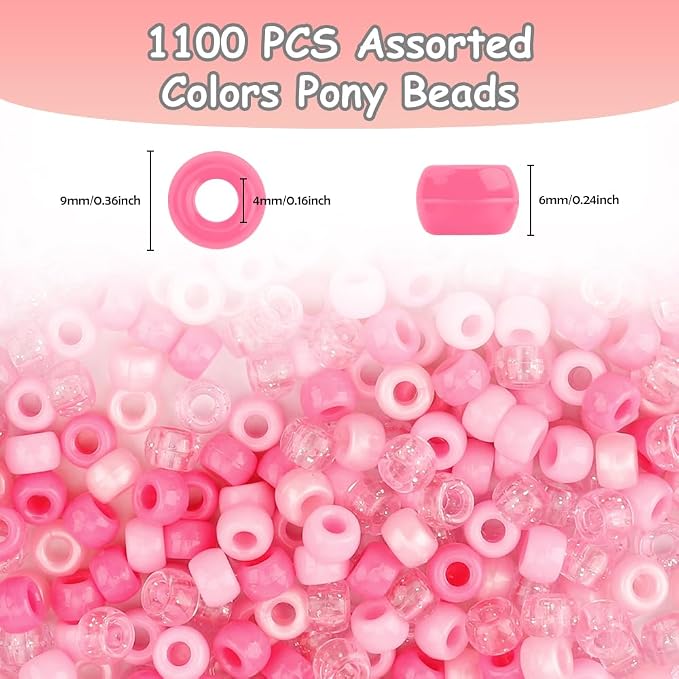 Valentine's Day Pony Beads 1100 Pcs, Bead - Image 2