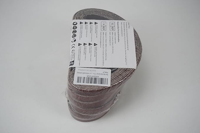 1/2x18 1/2 x 18 Inch Sanding Belt Pack 1/2-Inch x 18-Inch,60 Pcs(10 Each of 40 60 80 120 150 240 Grits) Aluminum Oxide for Sander