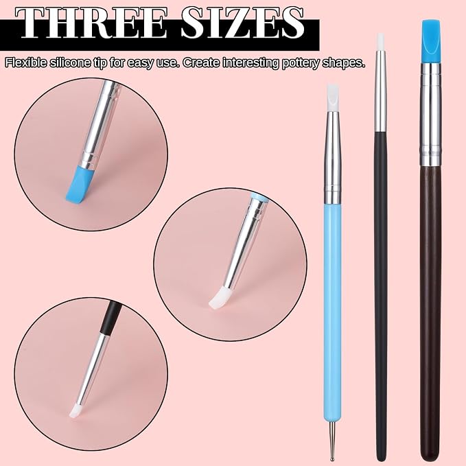 15PCS Silicone Clay Sculpting Tool, Pottery Tools Modeling Dotting Tool Resin - Image 5