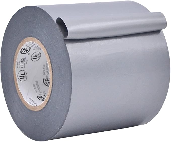 WOD ETC766 Professional Grade General Purpose Gray Electrical Tape UL/CSA Listed core. Vinyl Rubber Adhesive Electrical Tape: 3 inch X 66 ft - Use at No More Than 600V & 176F (Pack of 1)