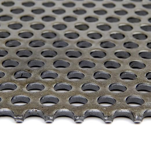 OnlineMetals A36 Carbon Steel Perforated Sheet, Unpolished (Mill) Finish, Hot Rolled, Staggered 0.1875" Holes, ASTM A36, 0.06" Thickness, 16 Gauge, 24" Width, 24" Length, 0.25" Center to Center