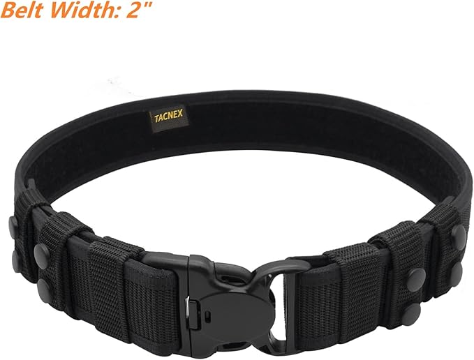 Duty Belt w/ 4 Keepers 2" Nylon Stiff Utility Belt Police Law Enforcement Security Work Patrol Gear Carrier S