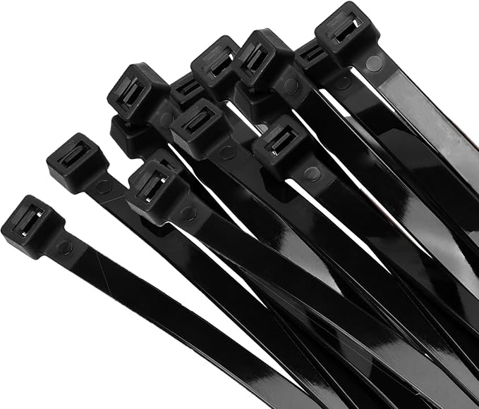 24 inch Black Zip Ties Heavy Duty 50 PCS, 250 LBS Ultra Exclusive Strong Plastic Wire Ties, Large Cable Ties Extra Long Tie Wraps, Indoor and Outdoor UV Resistant