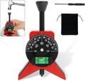 Pipe Center Finder, Pipefitter Tools w/Magnetic Centering Head, 2.75" Y-Type Pipe Fitting Tools w/Adjustable Dial Bubble Protractor to Measure Pipe Diameter from 1-1/2" to 6"