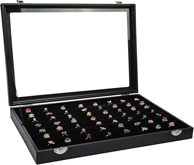 Wudygirl 7 Slots Ring Holder Organizer Box by Wudygirl