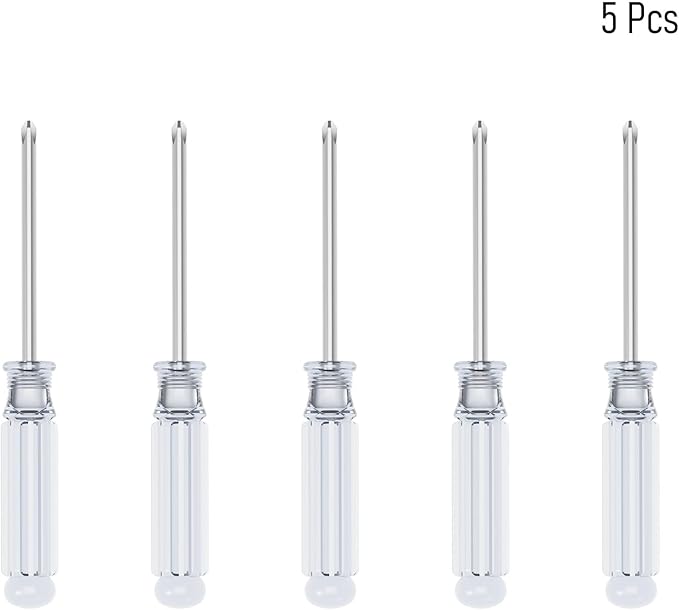 5PCS Mini Phillips Screwdriver, 3mm Cross Head with Clear Non-slip Handle for Small Appliances, 3.62"(92mm) Total Length, Non-magnetic