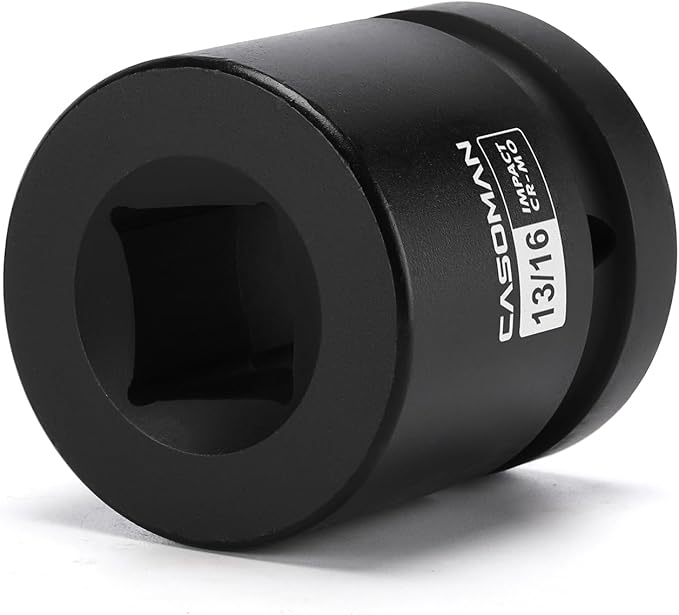 CASOMAN 1-Inch Drive Impact Socket Set-13/16", 4-Point Square Socket, CR-MO