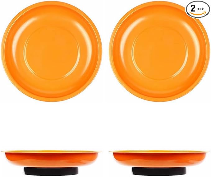 Magnetic Tray Holder,2 Pcs Magnetic Bowl for Screws Tools Parts Tray Holder for Tool Organization (Only Orange)