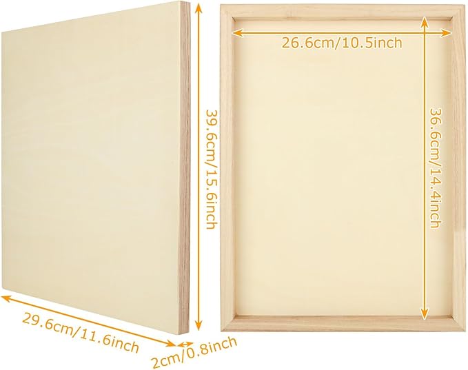 6 Pack Unfinished Wood Canvas Panels - Image 2