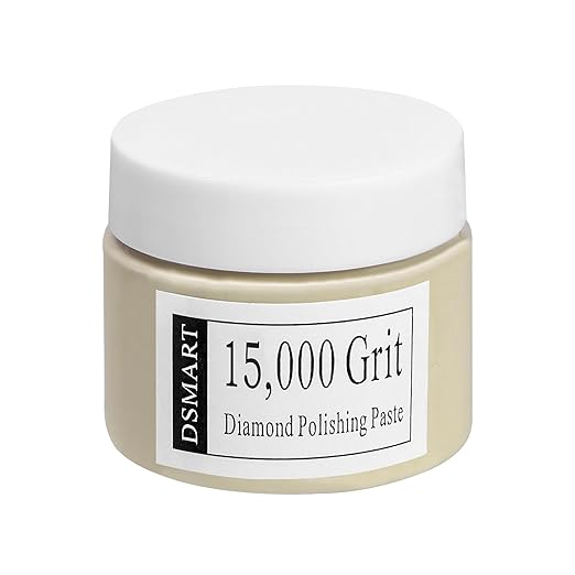 15,000Grit Diamond Polishing Lapping Compound Polish Paste 50G (1.76 Oz) with 25% Diamond Powder (0.8-1 Micros) for Metal Silver Chrome Glass Marble Resin Rock Watch Jewelry Gemstone