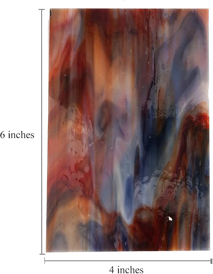 Lanyani 10 Sheets Variety Streaky Glass Packs 4 x 6 inch Cathedrals Stained - Image 7