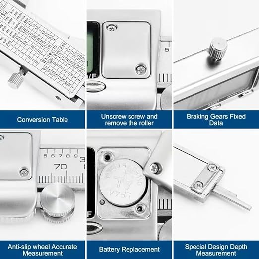 Digital Caliper Measuring Tool, 6 Inch Stainless Steel Vernier Caliper Digital Micrometer with Large LCD Screen, Auto-Off Feature, Easy Switch from Inch Metric Fraction