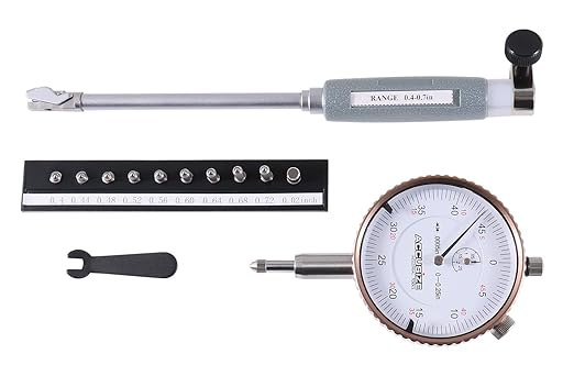 Accusize Industrial Tools 0.4-0.7'' by 0.0005'' Dial Bore Gage, Stem Length 4'', Ee20-5007