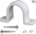 10 Set Pipe Clamps,SCH 1/2 in (20 MM) PVC Pipe Strap Clips,Two Hole Plastic Pipe Clamps,Conduit Strap Clamps
