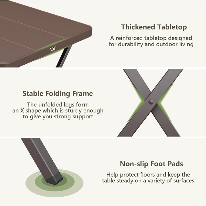 Folding Table, Square Folding Card Table - Image 7