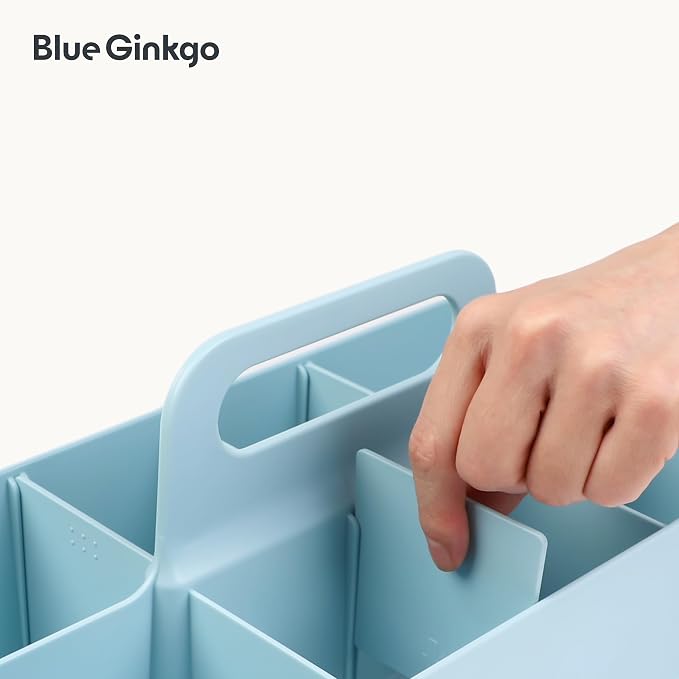 BLUE GINKGO Stackable Organizer Caddy, L-Rectangle, Made in Korea | Portable. - Image 7