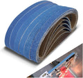 1/2 x 18 Inch Sanding Belts, 36 Pcs Assorted Grits (40/60/80/120/180/240), Zirconia Sanding Belts for Metal Polishing, Woodworking, Derusting