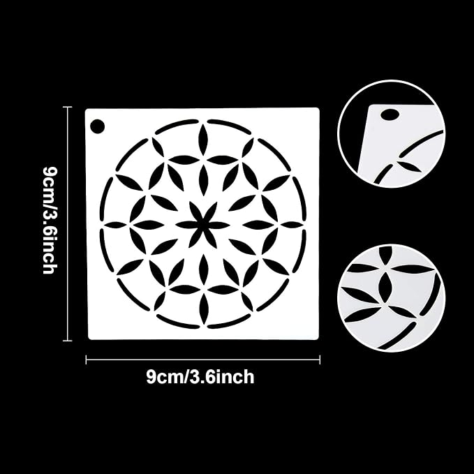 Augshy 56 Pack Mandala Stencils - Image 4