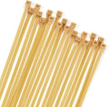 XINGO 100PCS Cable Zip Ties Heavy Duty, Premium Nylon Plastic Wire Ties with 50 Pounds Tensile Strength, Self-Locking Black Nylon Zip Ties for Indoor and Outdoor (12 inch, Gold)